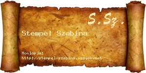 Stempel Szabina névjegykártya